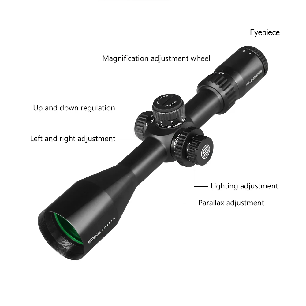 SPINA OPTICS FalconPoint HD 4.5-27x50 FFP Scope Sight First focal plane Long-Range 10-400m Hunting 1/8 MOA - view 2
