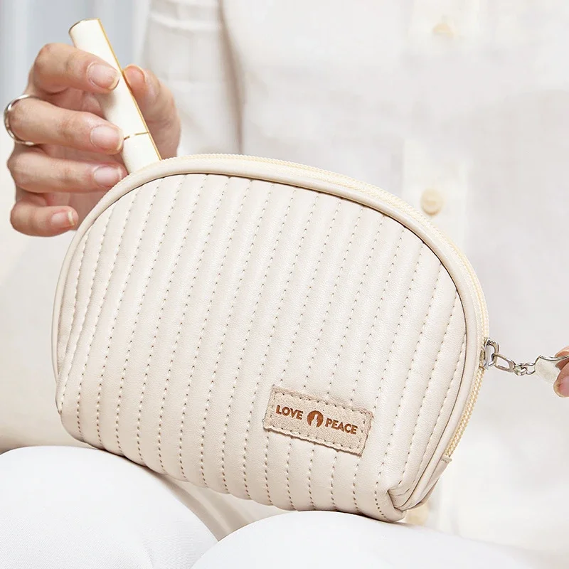 

Портативная кожаная косметичка для девочек, женская косметичка, уличный водонепроницаемый органайзер для туалетных принадлежностей, женские косметички, органайзер для макияжа