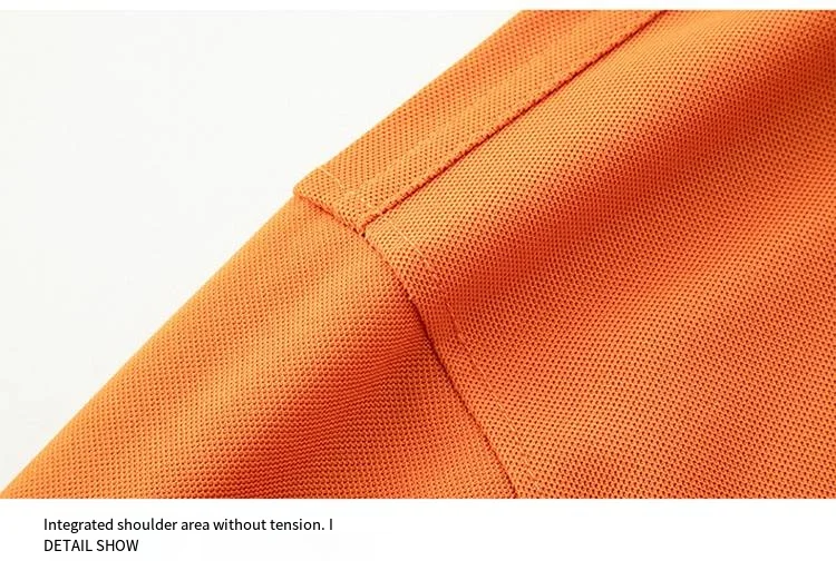 Business Casual Herren Neues Kurzarm-Poloshirt mit Kragen und Knöpfen, Einfarbig mit Schriftzug, Bequemes Atmungsaktives Herren-T-Shirt – Detail 6