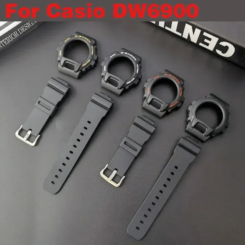 Silicone Cover Case Band For Casioak GW-6900A G-6900B GLX-6900GB GLS-6900 Resin Replacement Strap For DW6900 DIY Accessories