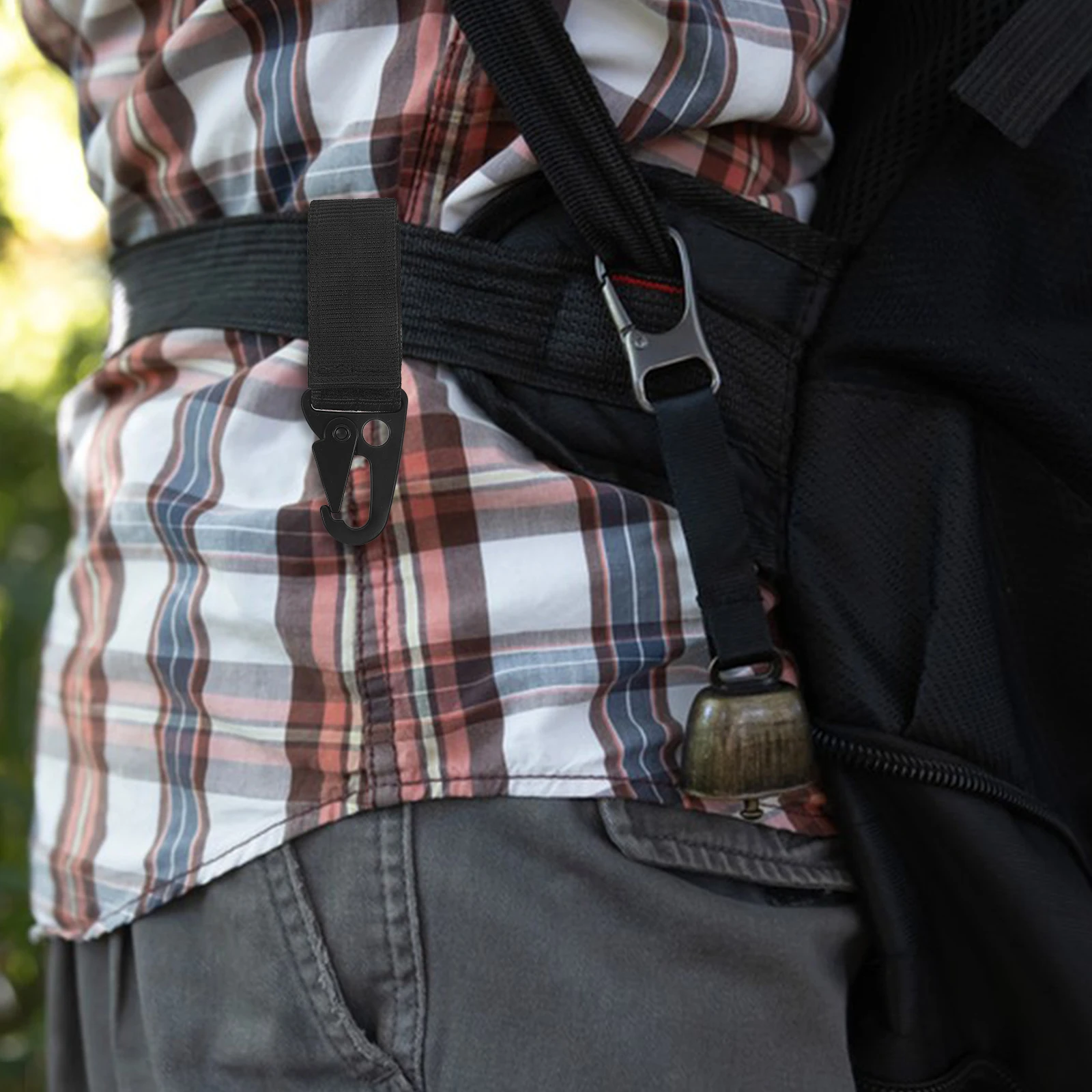 

2pcs Buckle Carabiner Keychain Outdoor Hanging Survival Fire Starter Lanyards Strong Camping Rope Handmade