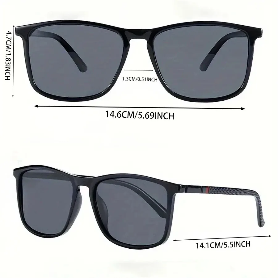 MJYIWANG 2PCS Retro Square Futuristic Sunglasses Unisex Suitable For Driving Vacation Outdoor Cycling and Other Year-Round Gifts image 6
