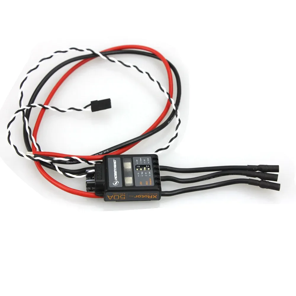 HobbyOO- Contrôleur de vitesse ESC sans balais, multi-rotor pour importateur RC, hélicoptère, avion quadrirotor, XRotor Pro, 50A, 4-6S, pas de BEC, 2 pièces