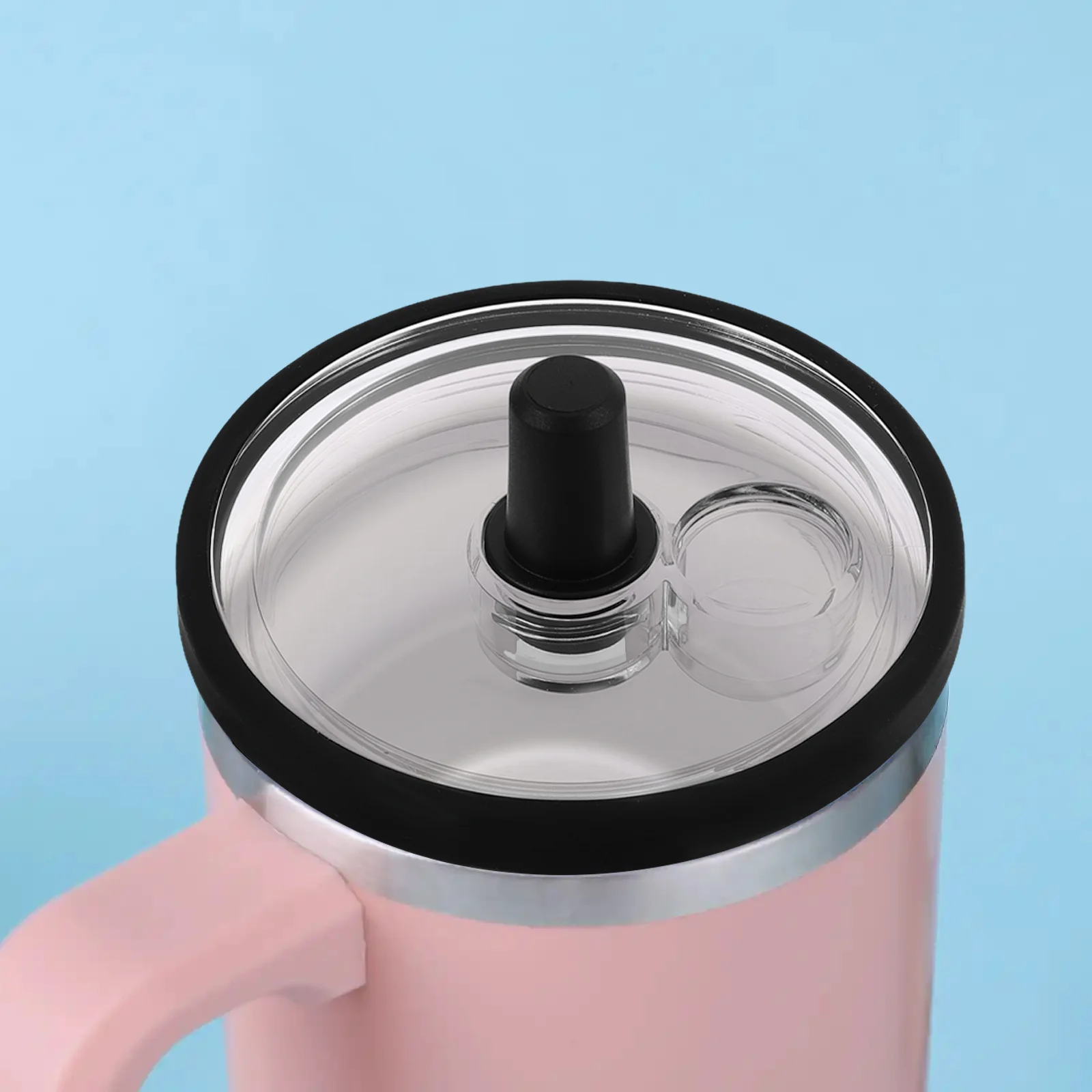 

2Pcs Transparent Spill-Proof Cup Lid Replacement Splash-Resistant Reusable Cover for Tumbler Travel Cups Plastic Tumbler Lids