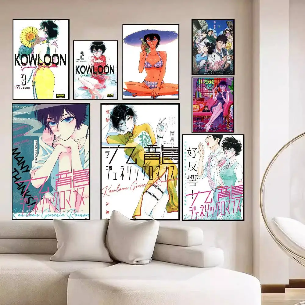 Kowloon G-Generic Romance Anime Poster Poster Mural For Living Room Bedroom Wall Office Wall Decor Gift For Friends Unframed