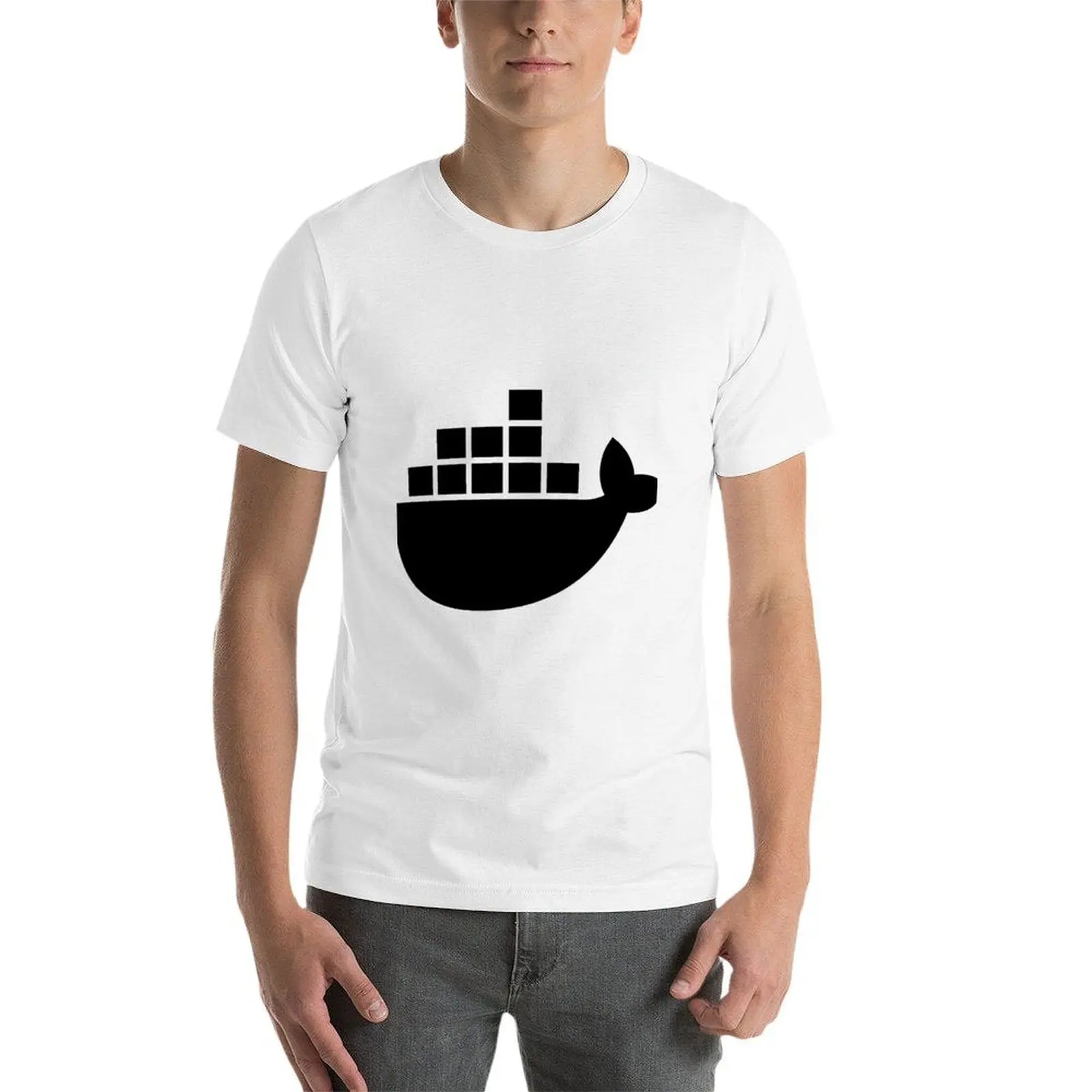 تي شيرت دوكر موبي أساسي تي شيرت رجالي برسوم جرافيك تي شيرت