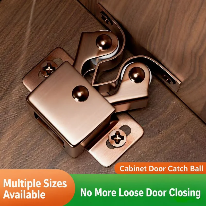 Furniture Cabinet Door Magnetic Catch, Spring Loaded Ball Touch Bead Buckle, Heavy Duty Cupboard Door Latch Hardware Accessories