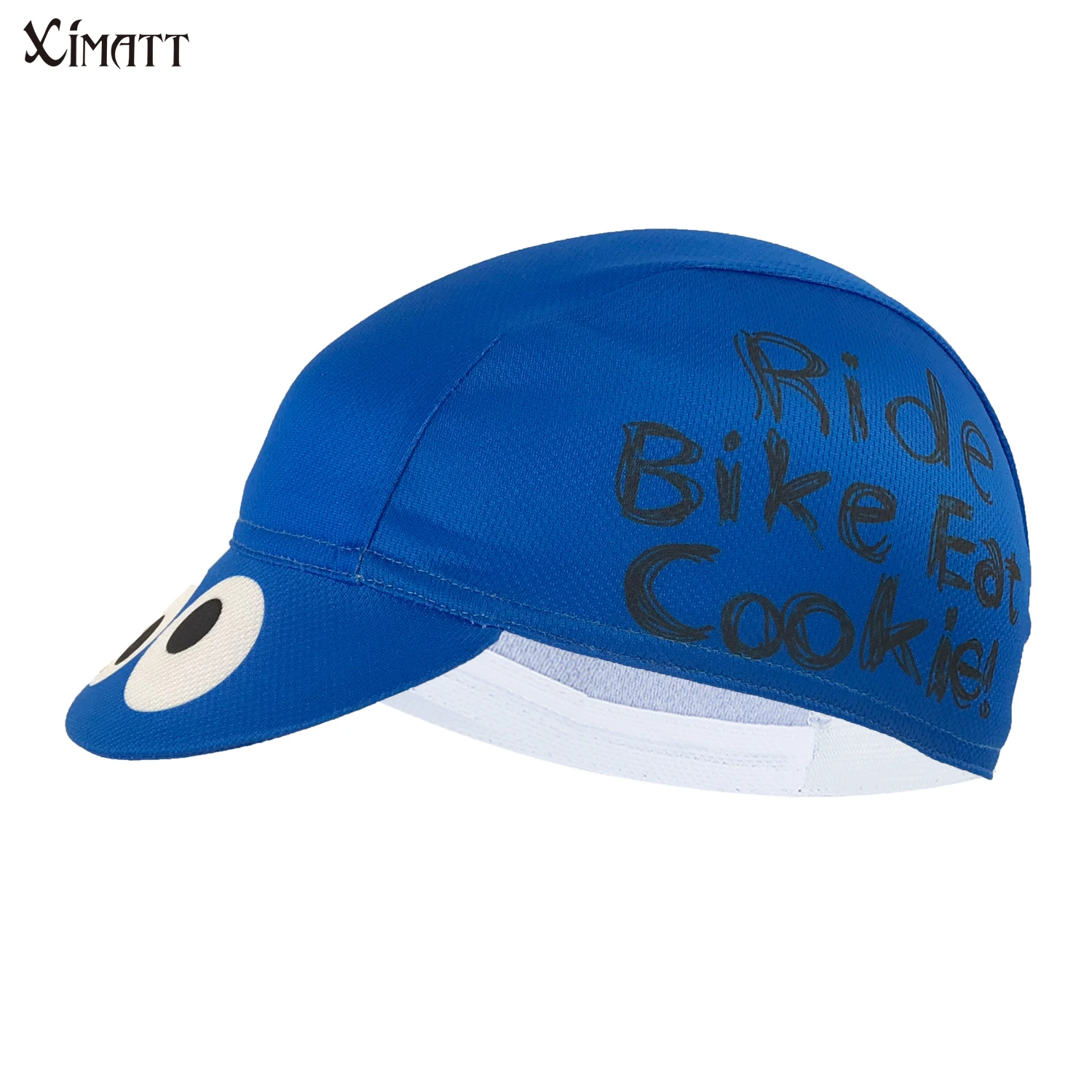 XIMATT New Classic Ride Bike Eat Cookie Big Eyes Polyester Cycling Caps Quick Dry Breathable Bicycle Sports  Men\'s Hat