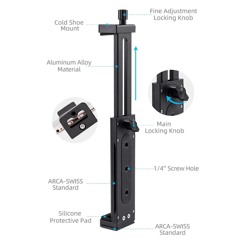 Soporte Universal de aleación de aluminio para tableta, trípode ajustable para teléfonos móviles, Ipro, Ipad