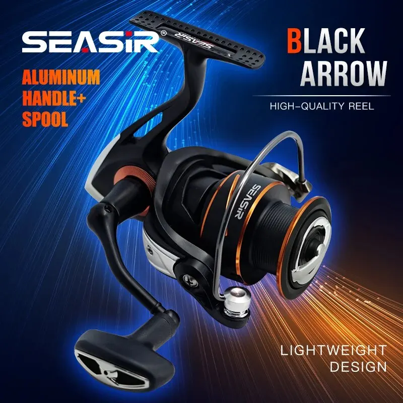 Carrete SEASIR Flecha Negra – 5+1 rodamientos y arrastre suave - imagen 2