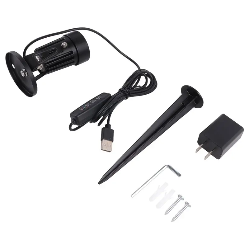 AC23-Spot Lights Indoor Up Lights Indoor With Timer, 3W Floor Spotlight Indoor Uplighting, 3000K/4000K/5000K Light US Plug