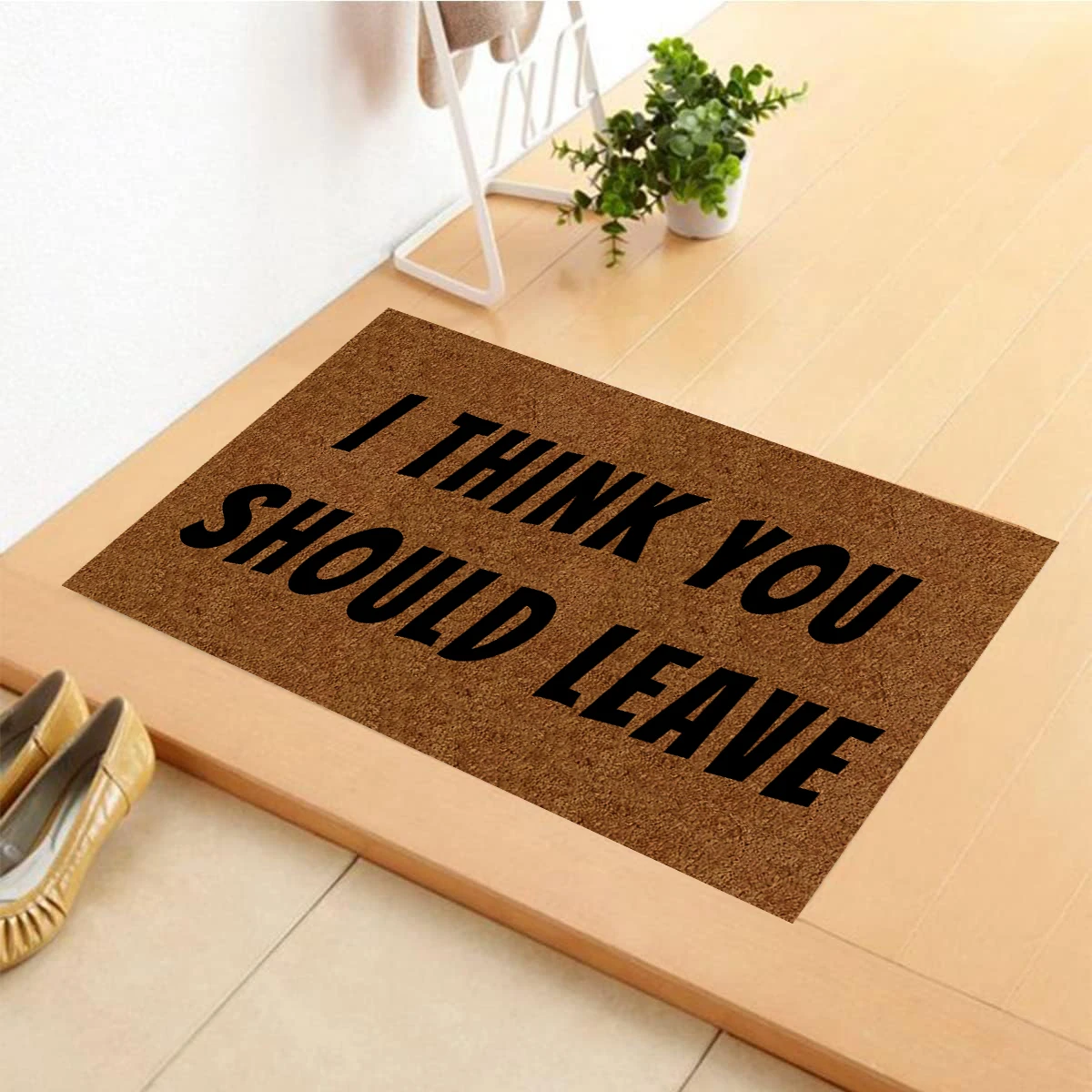 Anti-Slip Rubber I Think You Should Leave Doormat Funny Outdoor Entryway Indoor Front Porch Decor Rug Carpet