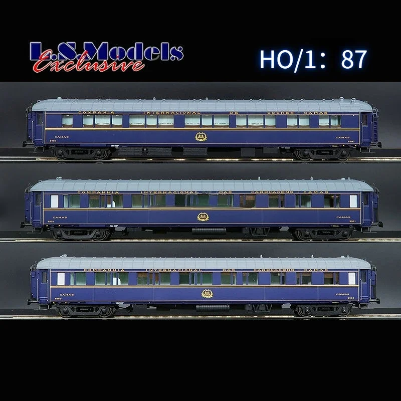 

Train Model HO 1/87 LSM CIWL Orient Express Passenger Car 1970S 1950S Three-section Electric Diesel Locomotive Rail Car Carriage