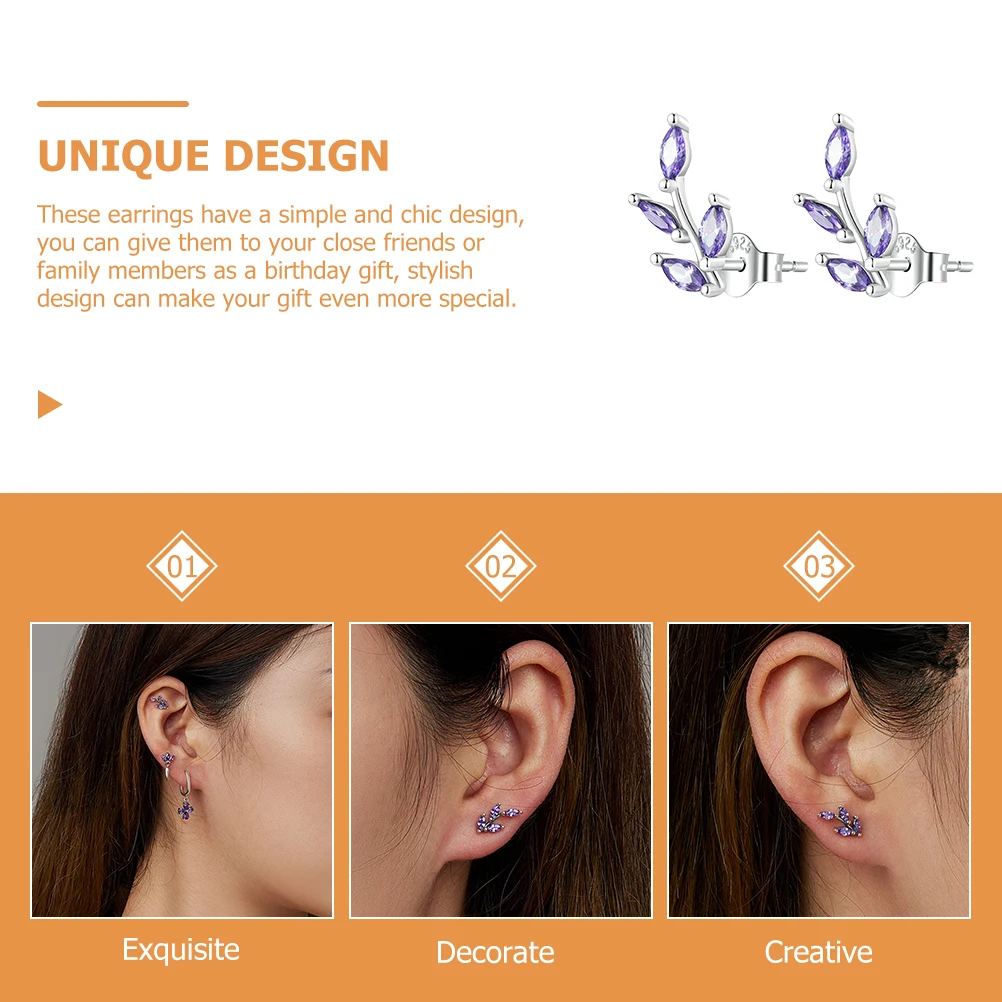 

Branch Shape Earrings Women Silver Lightweight Women Earrings Sliver Ear Studs Comfortable Daily Wear Prom Jewelry Gift