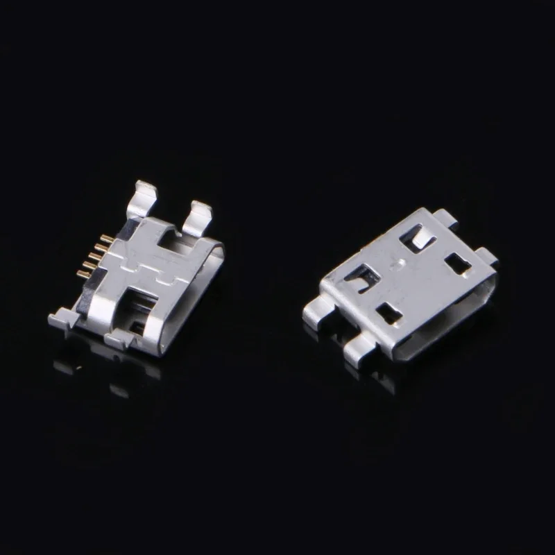 10 Pcs Type Micro USB 5 Pin Female Mount Connector Port Socket