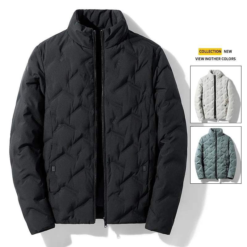 

Мужская зимняя пуховая куртка: теплая молодежная модель в корейском стиле, повседневная, утолщенная, с белым пуховым наполнителем, для активного отдыха