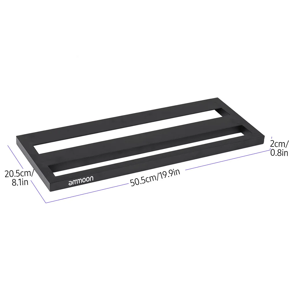 ammoon DB-2 Portable Guitar Pedal Board Organize Effect Pedals Aluminum Alloy Pedalboard Set with Carrying Bag Tapes Strap