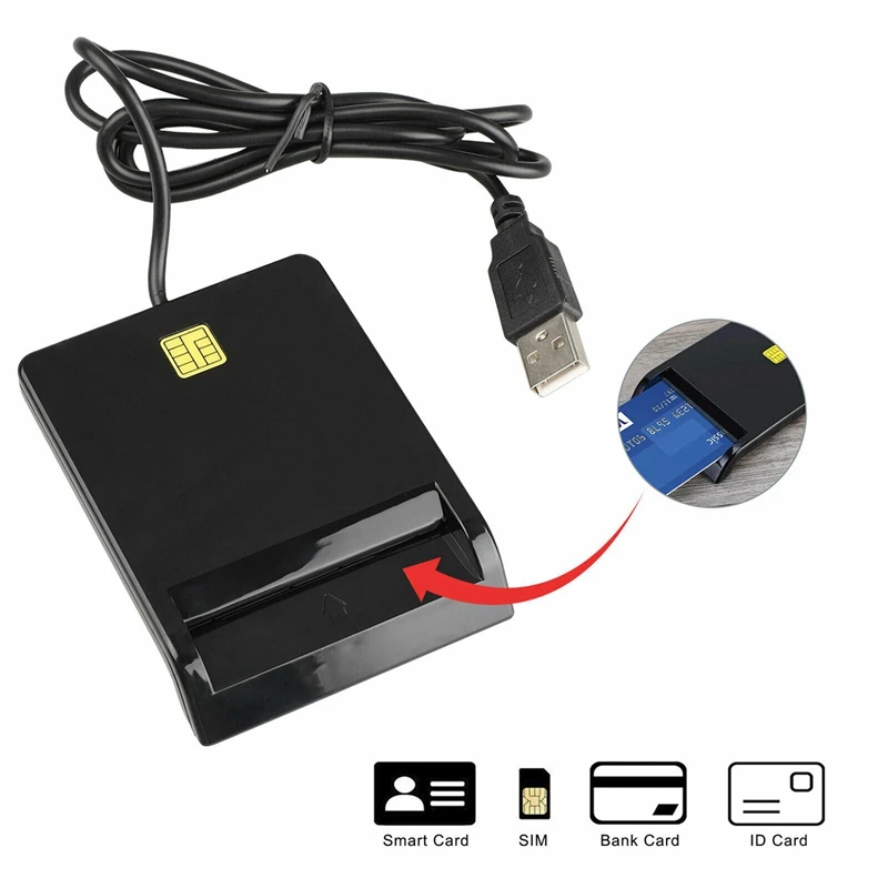 Universal Smart Card Reader For Bank Card ID CAC DNIE ATM IC SIM Card Reader For Android Phones And Tablet image 4