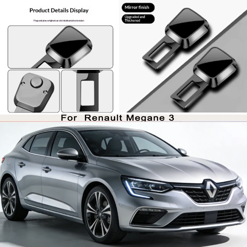 

For Renault Megane 3 Car Seat Belt Clip Extender Safety Seatbelt Lock Buckle Plug Thick Insert Socket Extender Safety Buckle