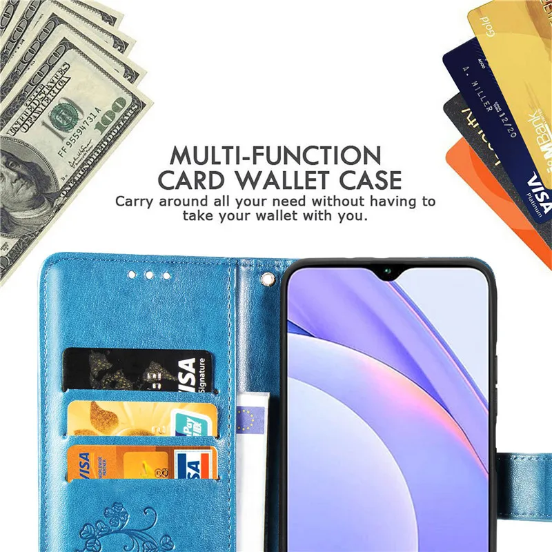 Leather Flip Case For Xiaomi Redmi 10C 9C NFC 9 9A 9AT 9T 10A Note 9 10 10S 11S 11 Pro 4G 5G Poco X3 Pro F3 M3 GT Wallet Cover