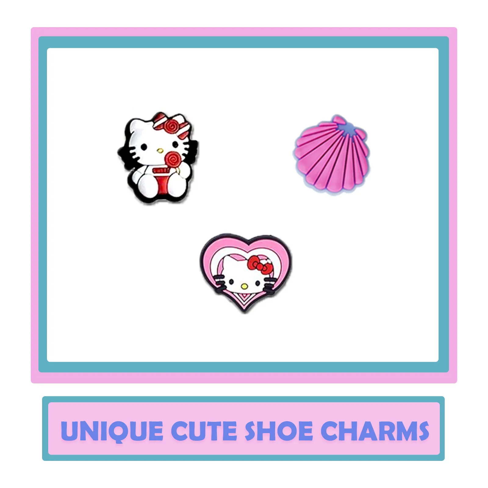 8/18/30Pcs Sanrio Kitty Series Shoe Charms For Slides Sandals, PVC Shoe Decoration Accessories For Christmas Birthday Gift image 2