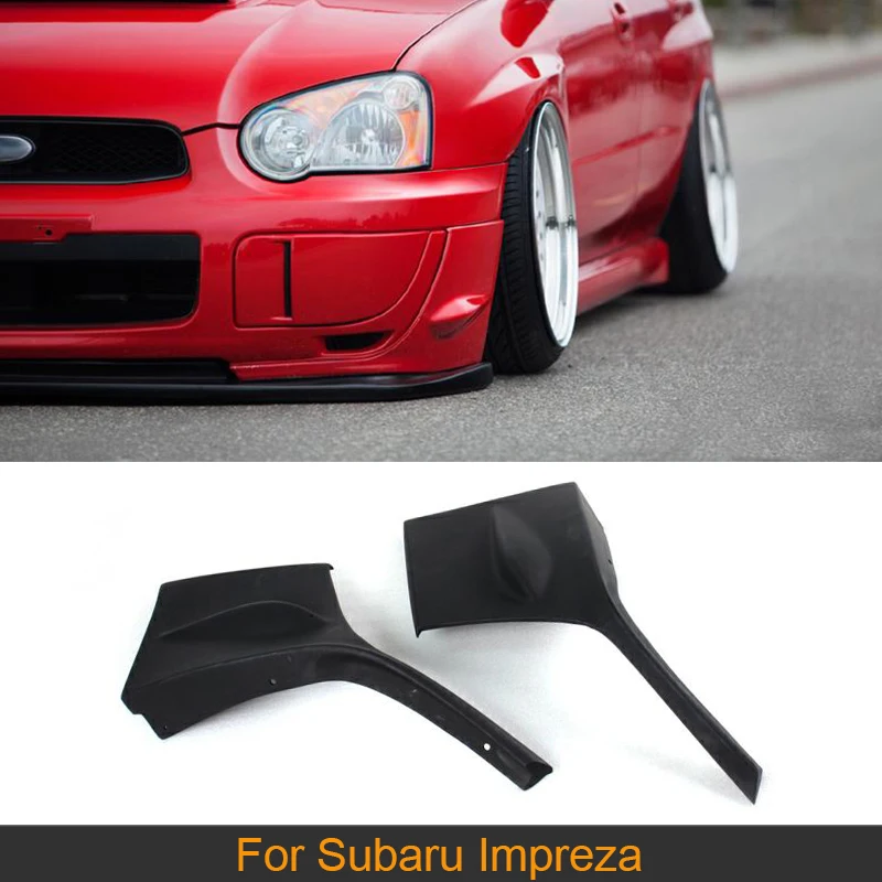 

Car Front Bumper Splitters for Subaru Impreza WRX Sedan STI 2004 2005 Side Chin Lips Cupwings Flap Winglets PU Black