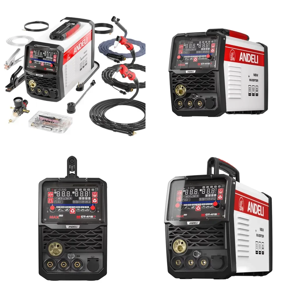 【2026 Hot Selling】 ANDELI 200Amp 110/220V Dual Voltage 6 in 1 Flux MIG/Solid Wire/Lift TIG/Stick Arc Aluminium Welding