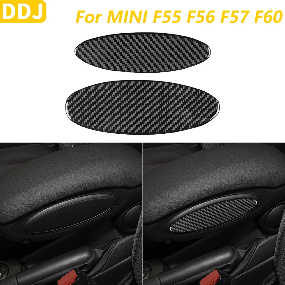 

Soft Carbon Fiber Center Armrest Box Both Side Panel Decoration Cover For MINI F55 F56 F57 F60 2014-2020 Interior Accessories