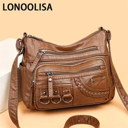 Vintage Pu-leer Luxe portemonnees en handtassen 2024 Hoge kwaliteit damestas Ontwerp Multi-pocket dames crossbody schoudertassen