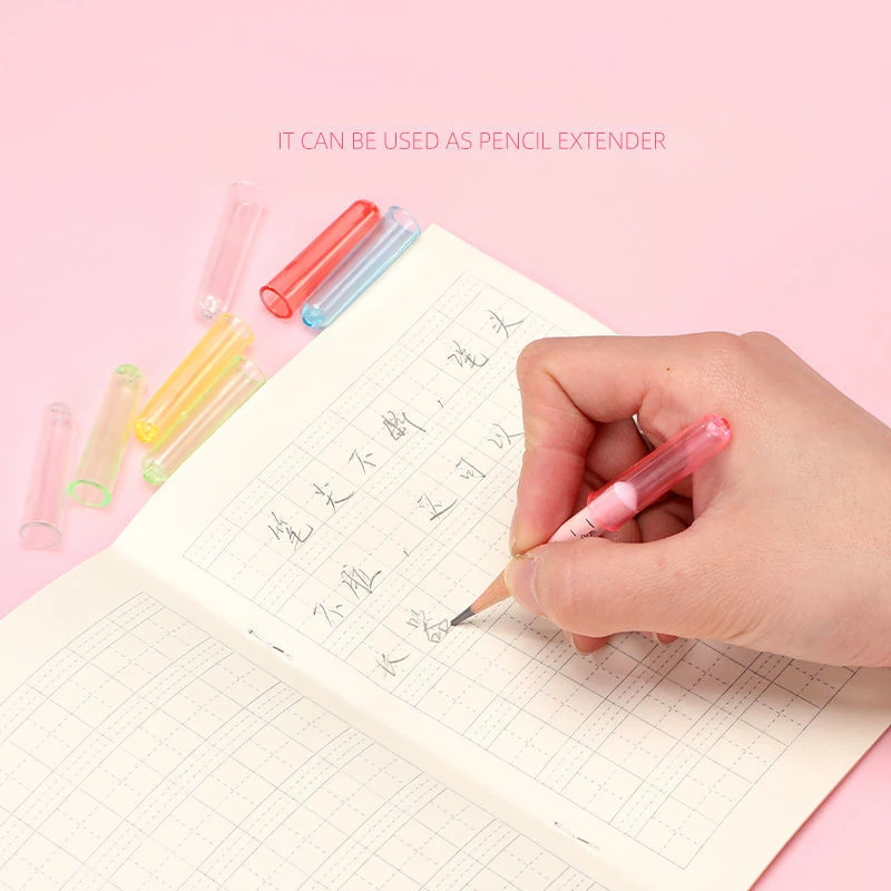 Candy Colored Pencil Cap Student Pencil Cap Plastic Fall-resistant Pen Cap Nib Protection Case