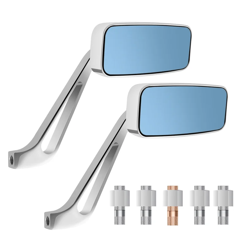 Motorcycle Rearview Mirrors Chrome 8/10Mm For Honda Suzuki