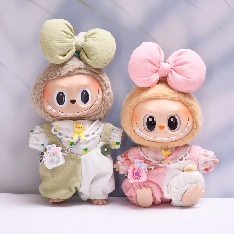Trendy Casual Suit for 17cm Labubu Outfit Mini Doll’s Clothes Multi Style Ropa Labubu Cute Doll Accessories