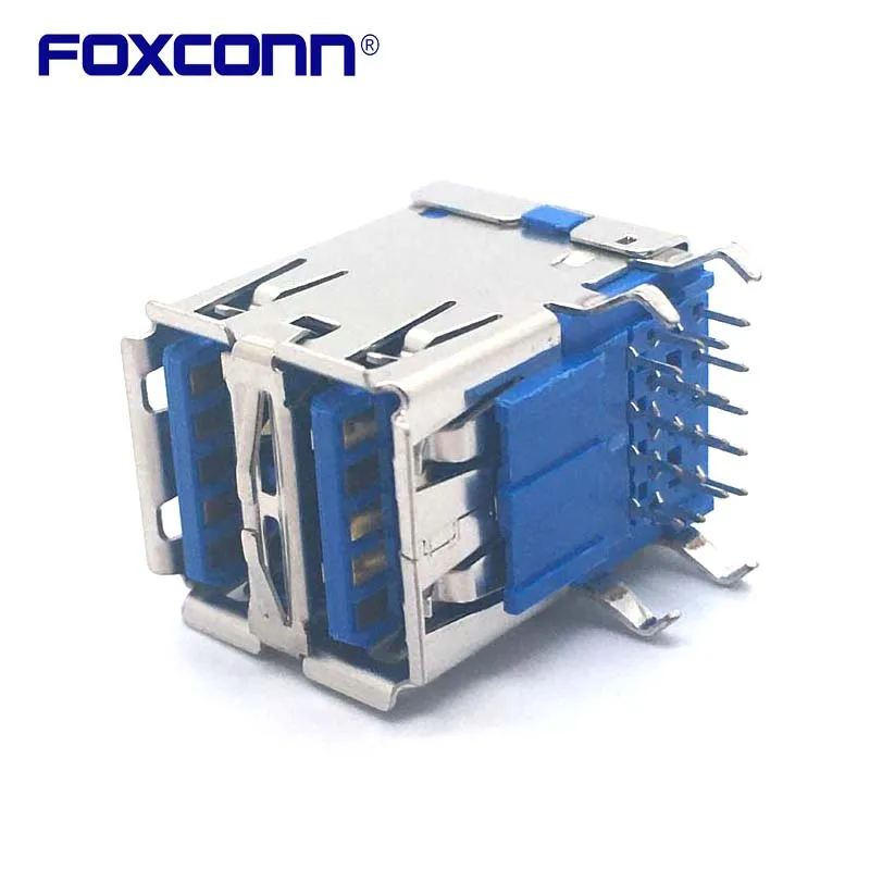 Foxconn UEA1112C-8HK1-4H Doppel Deck Bördeln USB 3,0 Es der schrapnell Stecker