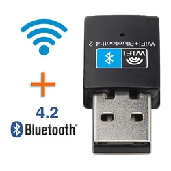 150Mbps WiFi Wireless Network Card 2 In 1 USB Bluetooth-compatible Dongle Network Card Adapter 802.11B/N/G For Desktop PC Laptop