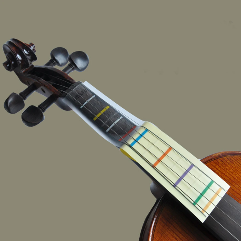 

4pcs Violin Finger Position Stickers Removable Fretboard Sticker Indicators Beginners Practice Tool Note Decals Scale Guide