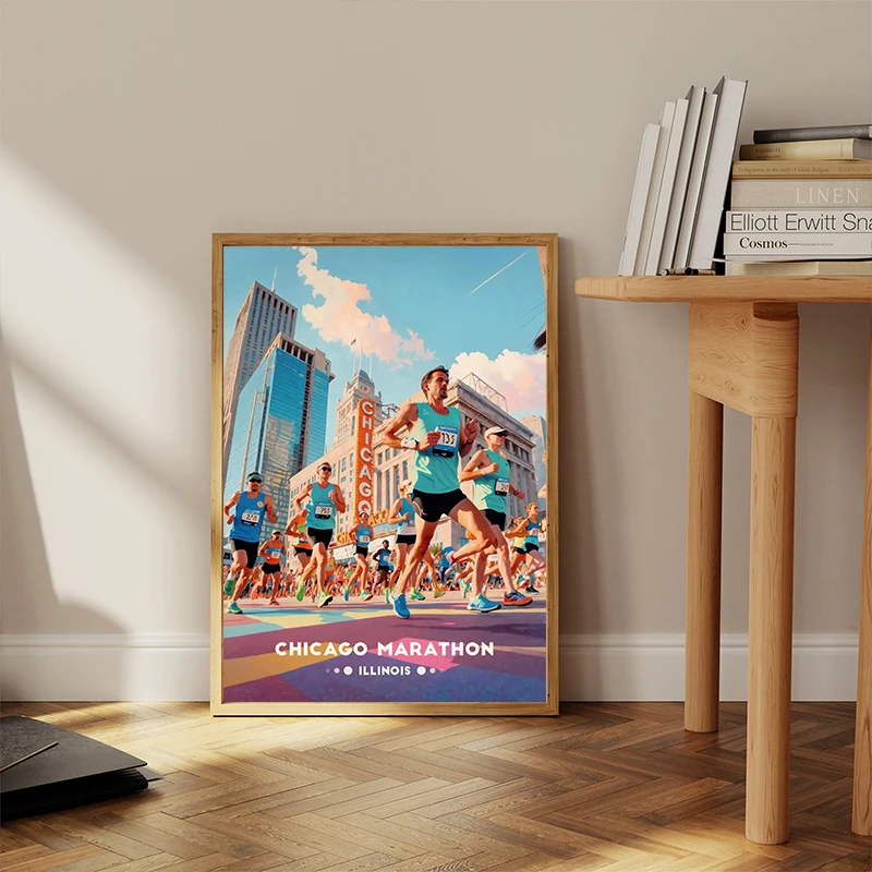 مدينة الرياضة ماراثون سلسلة ملصق طباعة قماش صور المنزل لغرفة المعيشة وغرفة النوم جدار ديكور حديث اللوحة بدون إطار