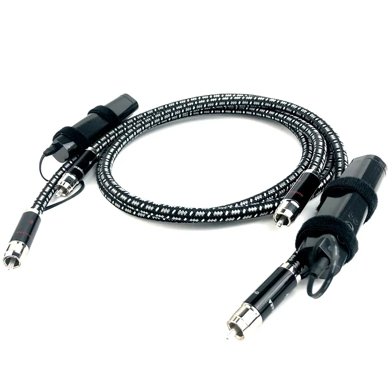 Kabel Niagara RCA Solid Perfect-SurfaceSilver+ (PSS+) Kabel sygnałowy wzmacniacza audio HiFi z baterią 72V