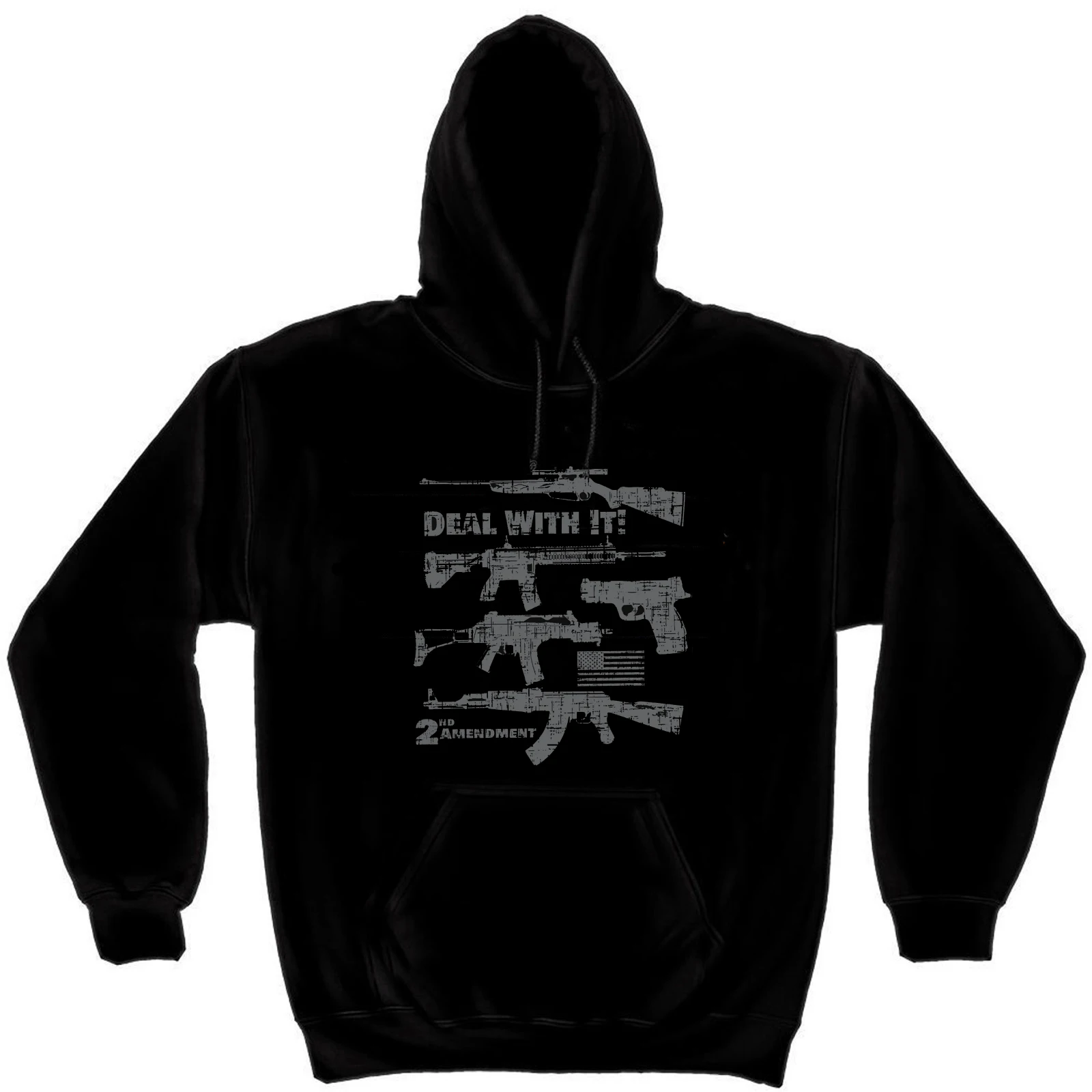 

Deal with It, Funny 2nd Amendment Pullover Hoodie New 100% Cotton Comfortable Casual Mens Sweatshirt Fashion Streetwear