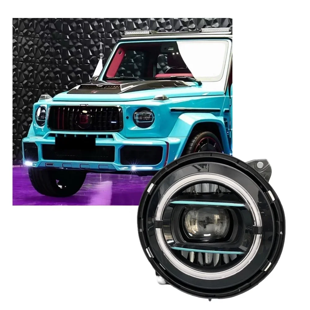 

Высококачественная светодиодная фара для W463a 2019-2024 G-Class G63 G350, геометрическая многолучевая фара, модернизация, модернизация