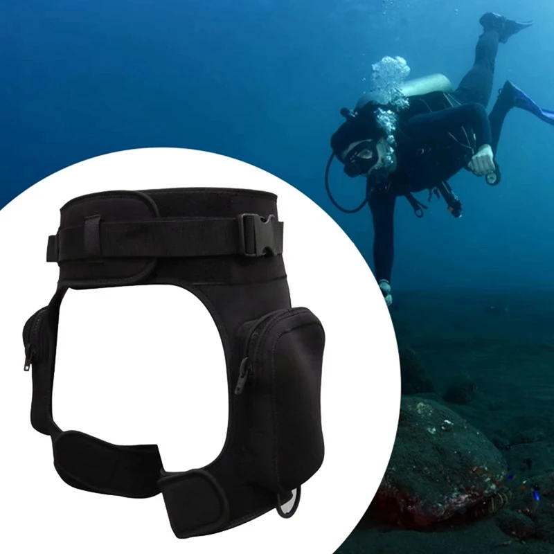 

Mens Wetsuit Stretch Short Pants with Pockets and Quick Release Buckle Adjustable Waist Belt Swimming Diving Shorts-ABWY