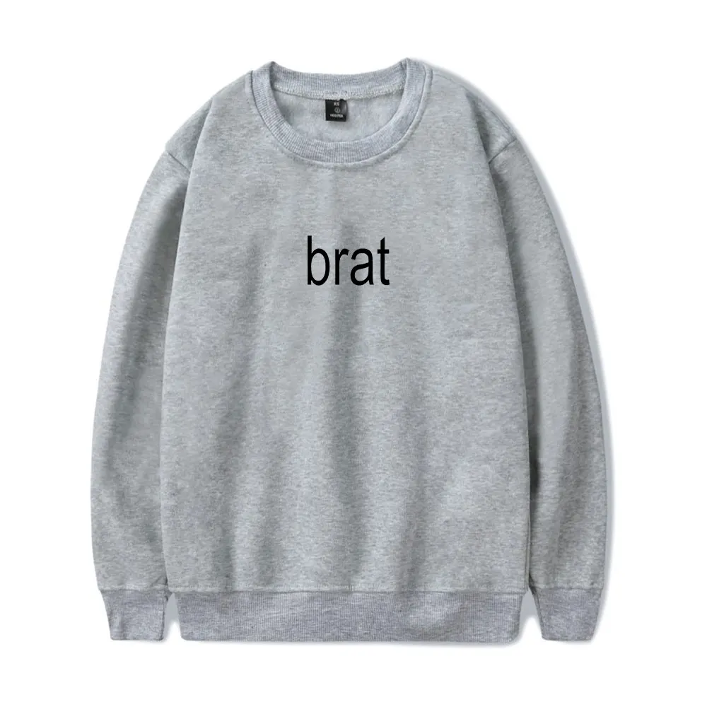 Charli XCX Brat Crewneck Sweatshirts Women Men Long Sleeve Fashion Pullover Clothes