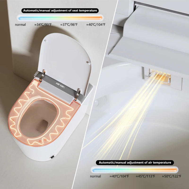 Smart Toilet Intelligent Ceramic Automatic Flush WC Small Size Smart Toilet with Bidet and Remote Control