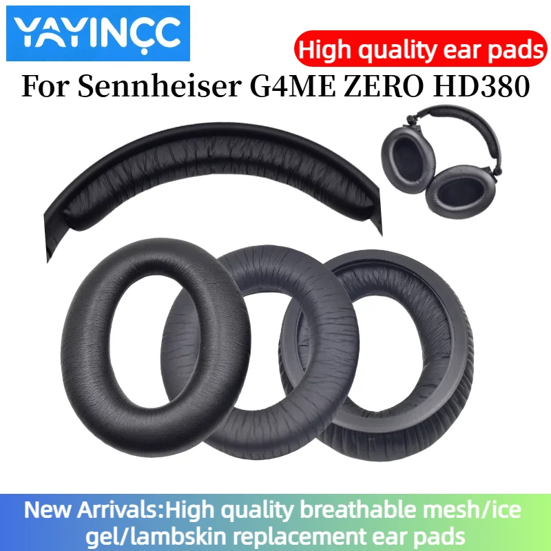 

YAYINCC Replacement Protein skin memory sponge ear pads For Sennheiser G4ME ZERO HD380 headphones, soft protein leather ear pads