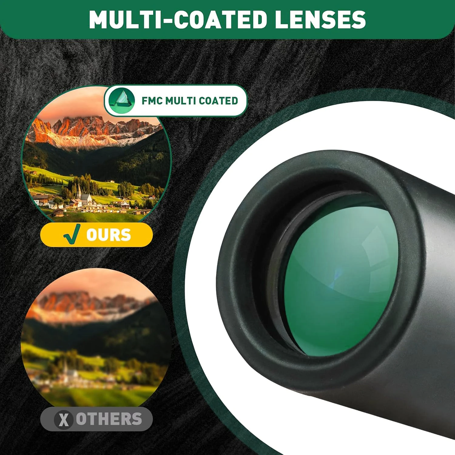 2000X24 Mini Monocular Telescope for Adults with Phone Adapter Monocular Lightweight Pocket Monoscope FMC Coated For Kids Gifts