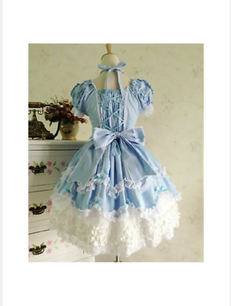 Cosplay Sissy Gothic Girl Blue Custom Costume Halloween Specific Adult Maid Holiday Limited Edition