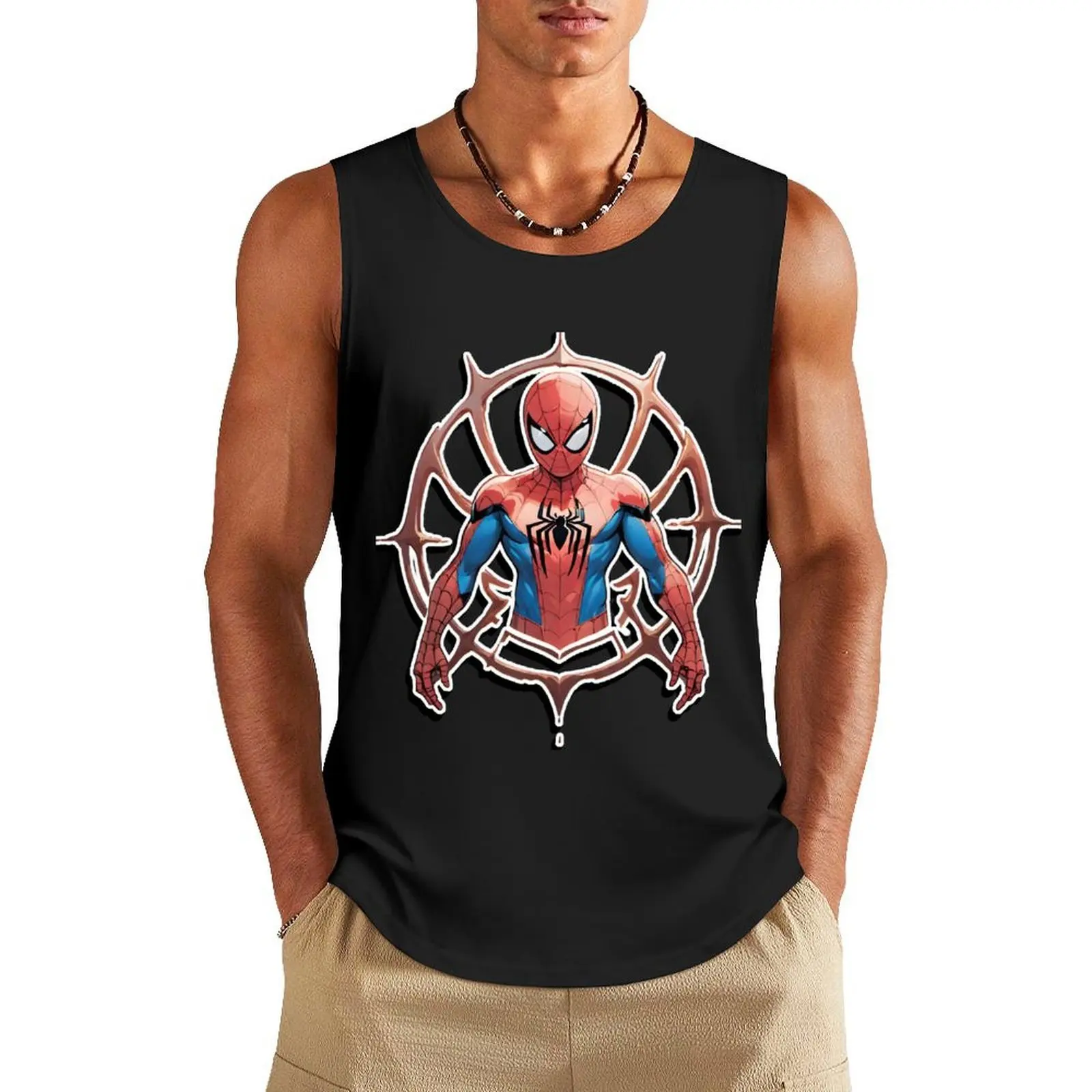 

Spider Web v3 Tank Top Men's clothing brands bodybuilding men clothes t-shirts for Men's gym Men's singlets