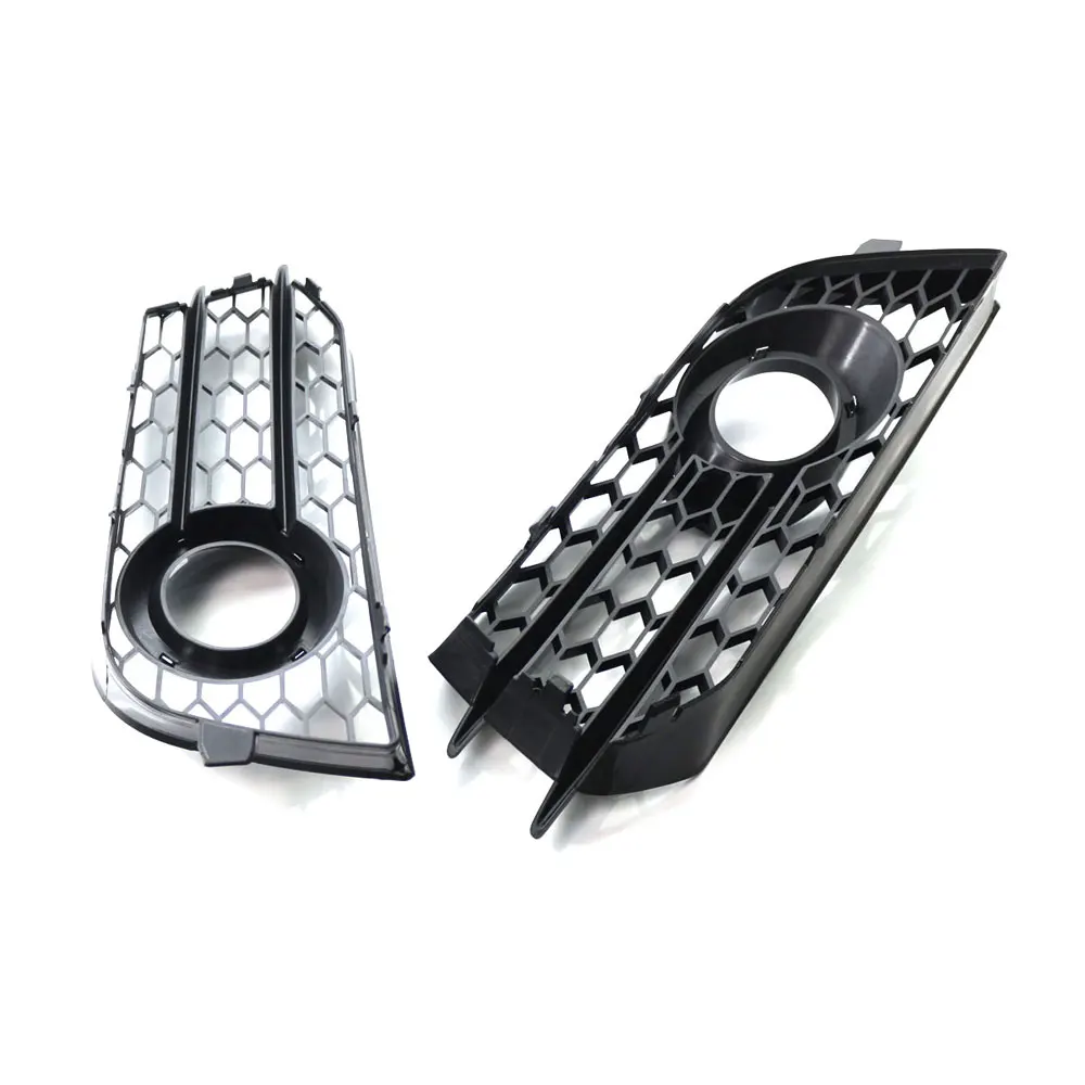 Osłona lampy przeciwmgielnej samochodu Siatka o strukturze plastra miodu Sześciokątna przednia kratka Grill Chrom Czarny Do Audi A1 8X 2010-2014 8X 0807681 A 8X 0807682 A