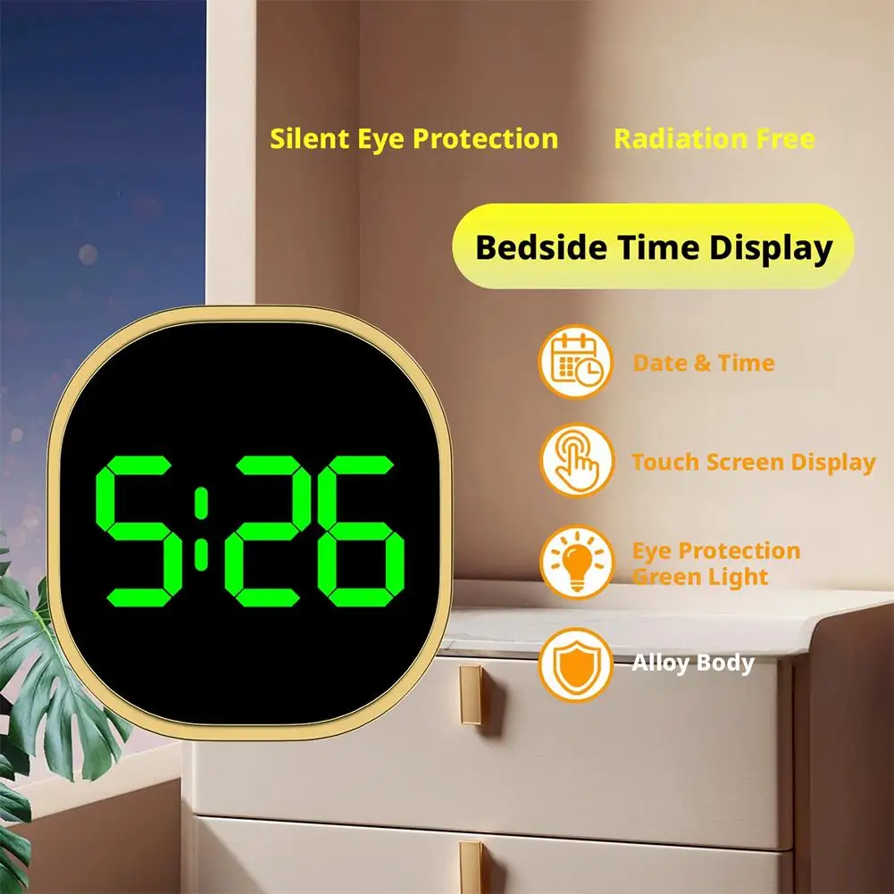 Fashionable Car LED Clock Touch-Control Dashboard Watch Fridge RV Classroom Travel Vehicle with LED Display Light Wholesale