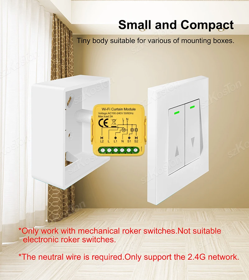 Tuya Zigbee WiFi Curtain Switch Smart Module Roller Shutter Motor Controller Switch Smart Life APP Alexa Google Voice Control