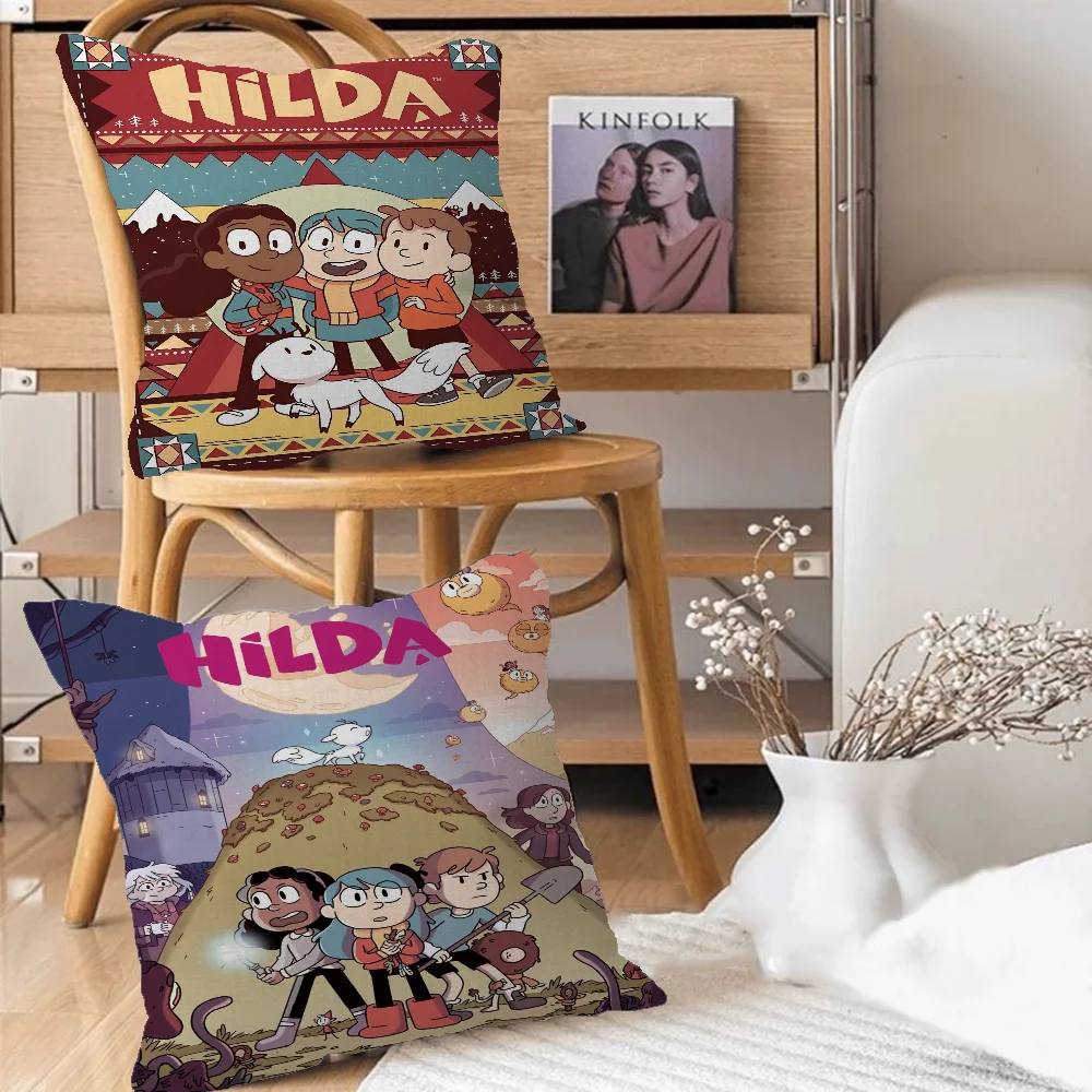 Animated TV Series H-Hilda Pillow Cushion Cover Pillowcase Living Room Sofa Home Decor Customized #2
